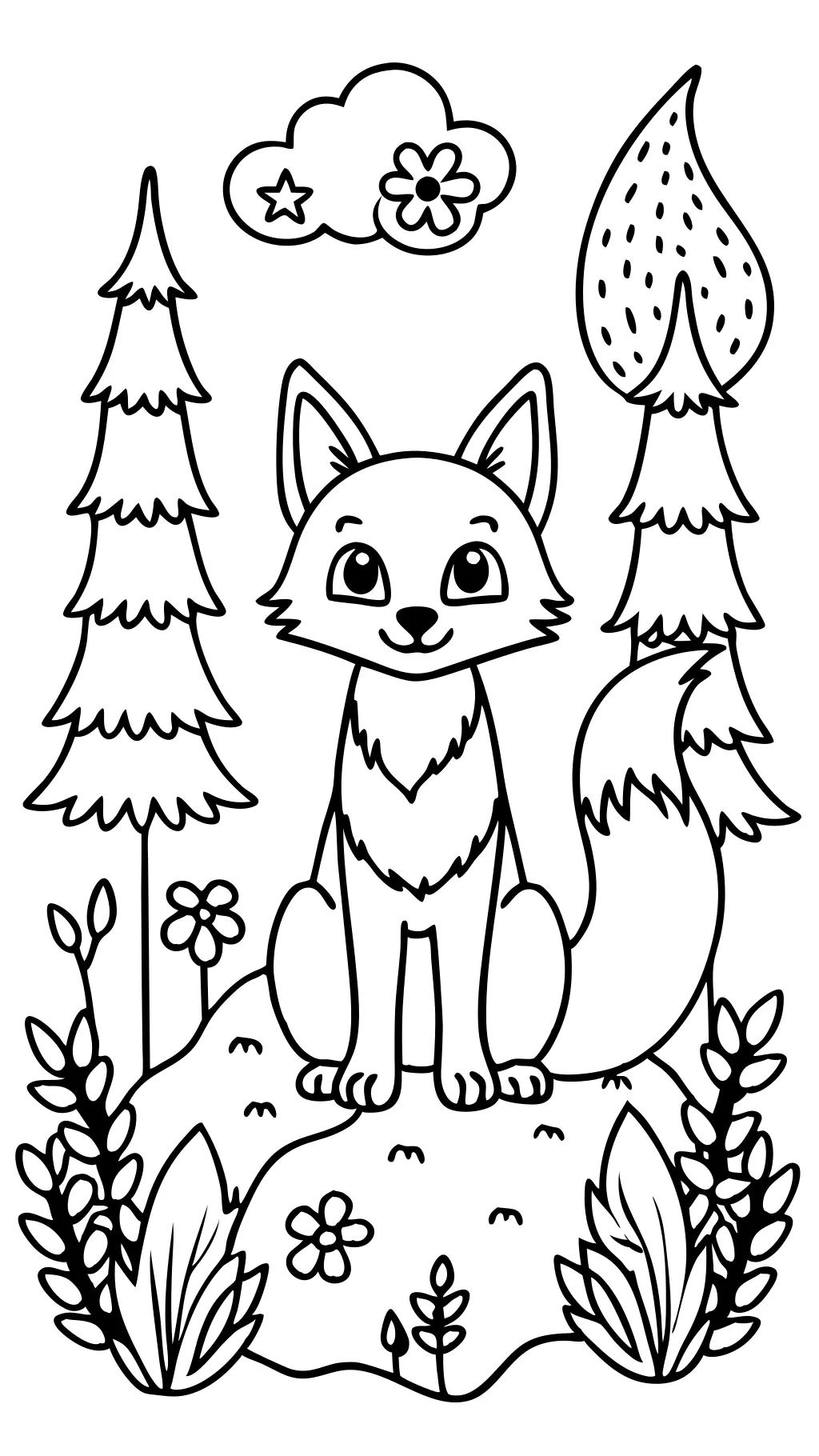 coloring pages fox